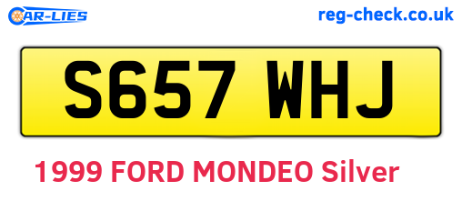 S657WHJ are the vehicle registration plates.