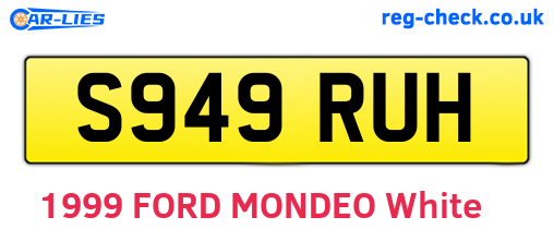 S949RUH are the vehicle registration plates.