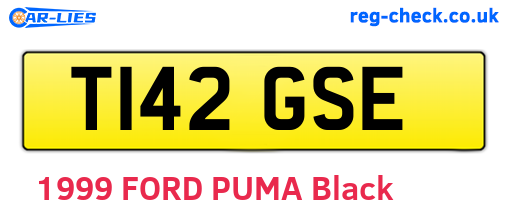 T142GSE are the vehicle registration plates.