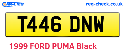 T446DNW are the vehicle registration plates.