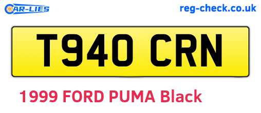 T940CRN are the vehicle registration plates.
