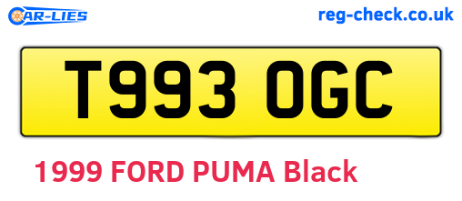 T993OGC are the vehicle registration plates.