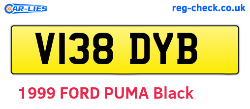 V138DYB are the vehicle registration plates.