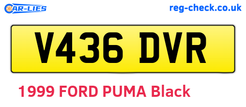 V436DVR are the vehicle registration plates.