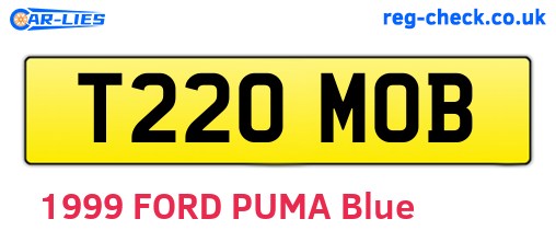 T220MOB are the vehicle registration plates.