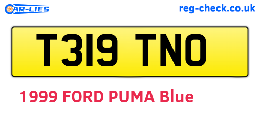 T319TNO are the vehicle registration plates.