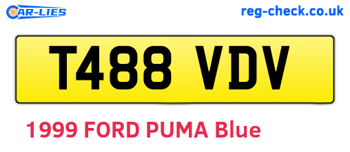 T488VDV are the vehicle registration plates.