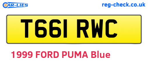 T661RWC are the vehicle registration plates.