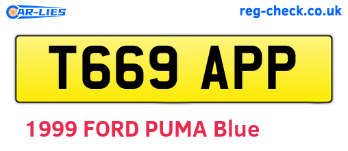 T669APP are the vehicle registration plates.