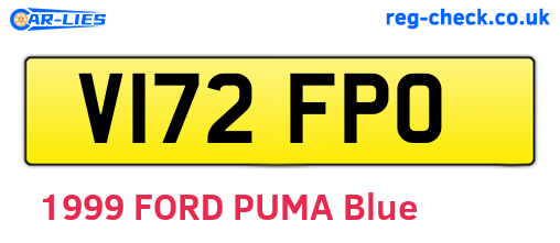 V172FPO are the vehicle registration plates.