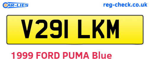 V291LKM are the vehicle registration plates.