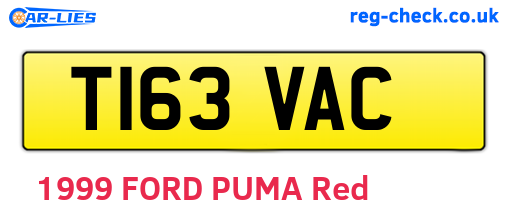 T163VAC are the vehicle registration plates.