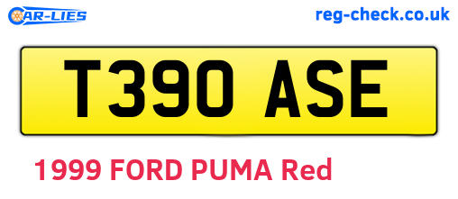 T390ASE are the vehicle registration plates.