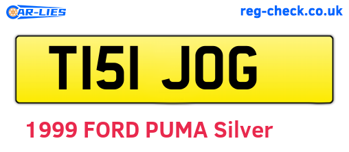 T151JOG are the vehicle registration plates.