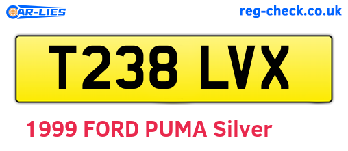 T238LVX are the vehicle registration plates.
