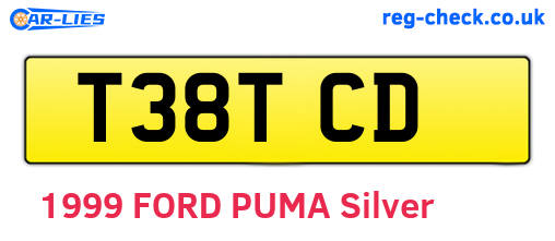 T38TCD are the vehicle registration plates.