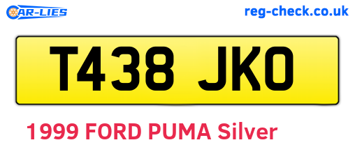 T438JKO are the vehicle registration plates.