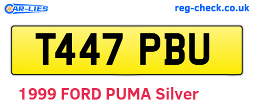 T447PBU are the vehicle registration plates.