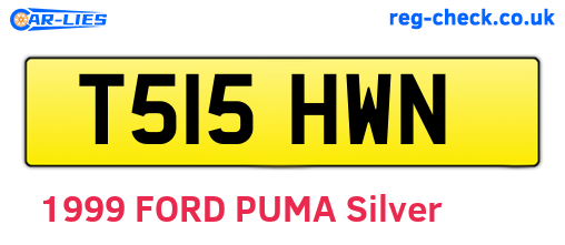 T515HWN are the vehicle registration plates.