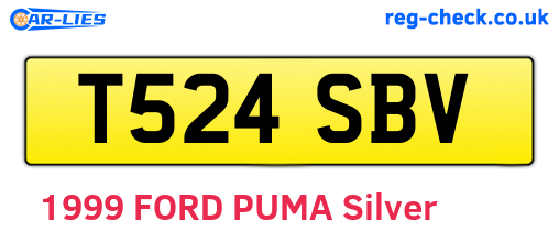 T524SBV are the vehicle registration plates.