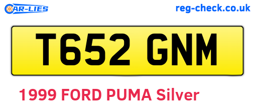 T652GNM are the vehicle registration plates.