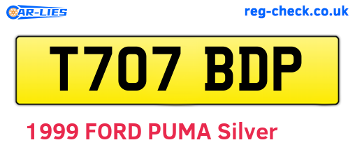 T707BDP are the vehicle registration plates.