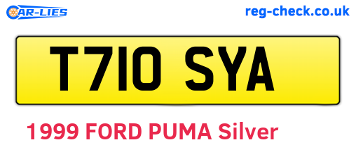T710SYA are the vehicle registration plates.