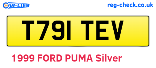 T791TEV are the vehicle registration plates.