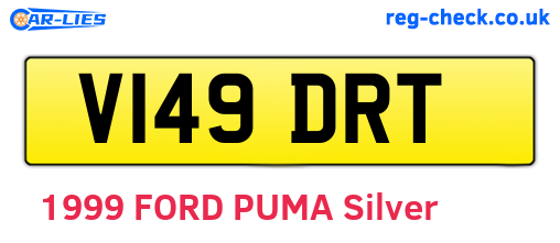 V149DRT are the vehicle registration plates.