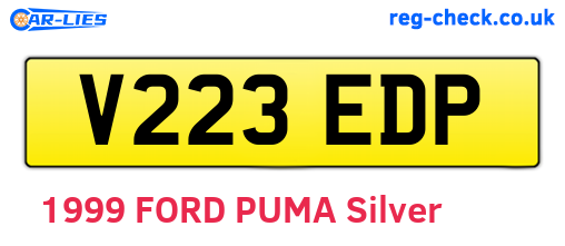 V223EDP are the vehicle registration plates.