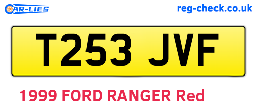 T253JVF are the vehicle registration plates.