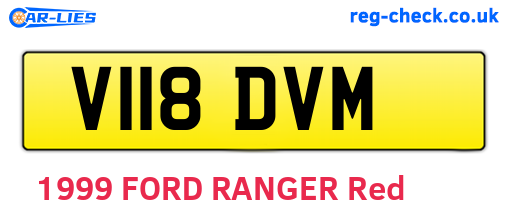 V118DVM are the vehicle registration plates.