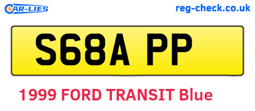 S68APP are the vehicle registration plates.