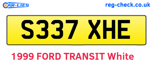 S337XHE are the vehicle registration plates.