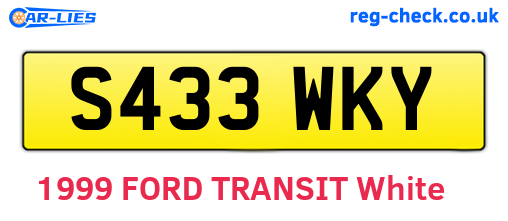 S433WKY are the vehicle registration plates.