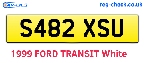 S482XSU are the vehicle registration plates.