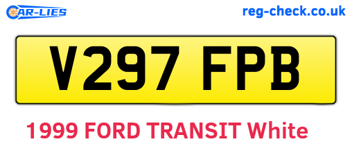 V297FPB are the vehicle registration plates.