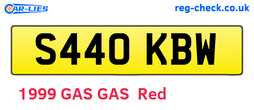 S440KBW are the vehicle registration plates.