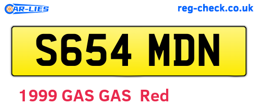 S654MDN are the vehicle registration plates.
