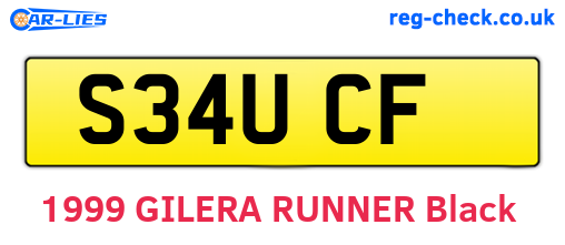 S34UCF are the vehicle registration plates.