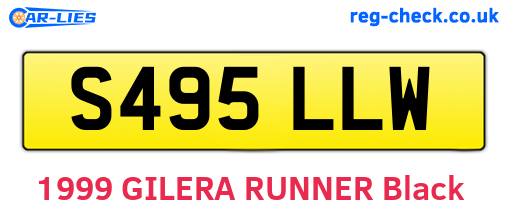 S495LLW are the vehicle registration plates.