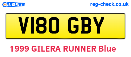 V180GBY are the vehicle registration plates.