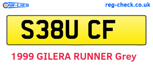 S38UCF are the vehicle registration plates.