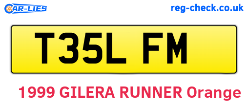 T35LFM are the vehicle registration plates.