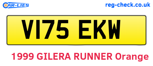 V175EKW are the vehicle registration plates.