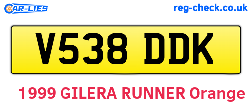V538DDK are the vehicle registration plates.