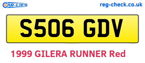S506GDV are the vehicle registration plates.