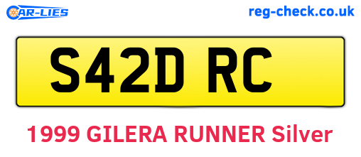 S42DRC are the vehicle registration plates.
