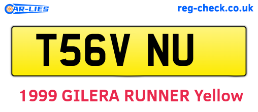 T56VNU are the vehicle registration plates.