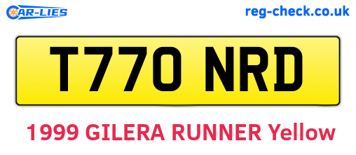 T770NRD are the vehicle registration plates.